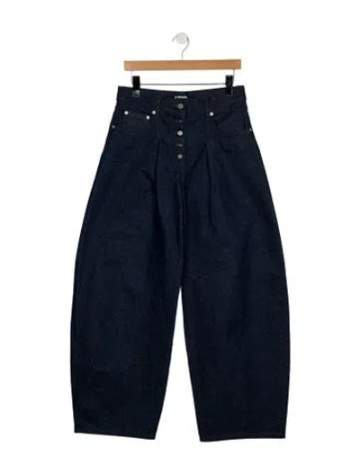 Pre-owned Jacquemus High-rise Wide Leg Jeans In Blue