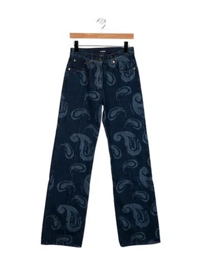 Pre-owned Jacquemus High-rise Wide Leg Jeans In Blue