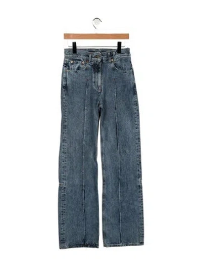 Pre-owned Jacquemus High-rise Wide Leg Jeans In Blue