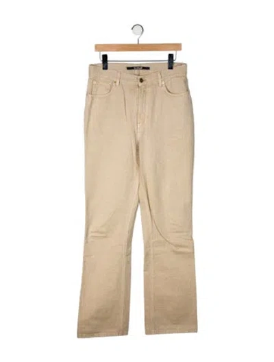 Pre-owned Jacquemus High-rise Wide Leg Jeans In Brown