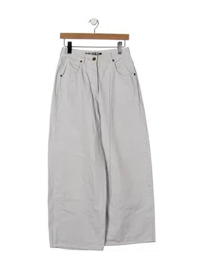 Pre-owned Jacquemus High-rise Wide Leg Jeans In Grey