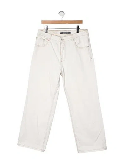 Pre-owned Jacquemus High-rise Wide Leg Jeans In Neutrals