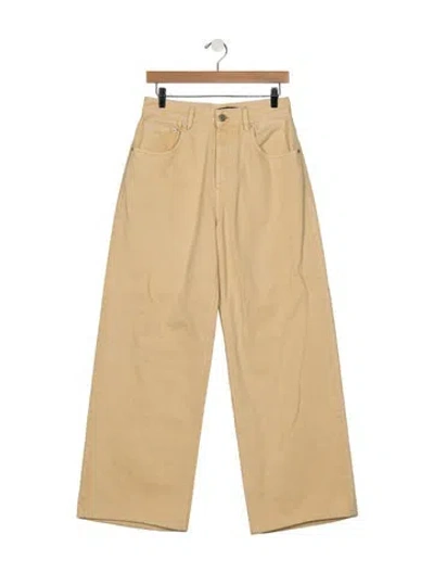 Pre-owned Jacquemus High-rise Wide Leg Jeans In Neutrals
