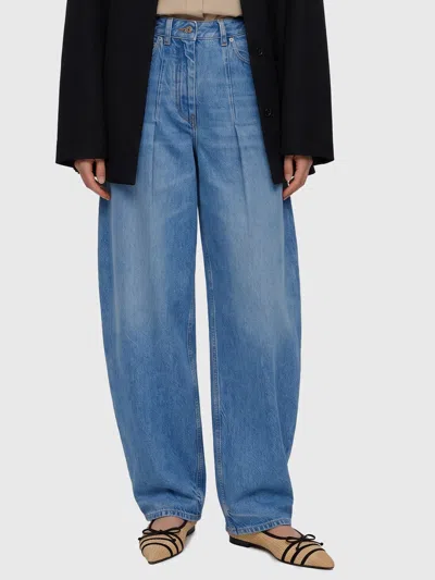 Jacquemus High-waist Barrel-leg Jeans In Blue