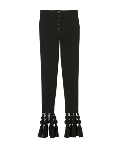 Jacquemus High-waisted Casual Pants In Black