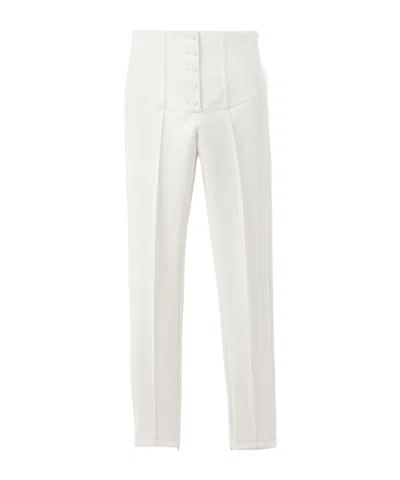 Jacquemus High-waisted Casual Pants In White