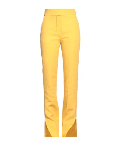 Jacquemus High-waisted Casual Pants In Yellow