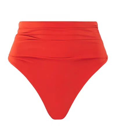 Jacquemus High-wasited Gathered Bikini Bottoms In Multi