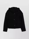Jacquemus Hooded Long Sleeve Outerwear Collection In Black