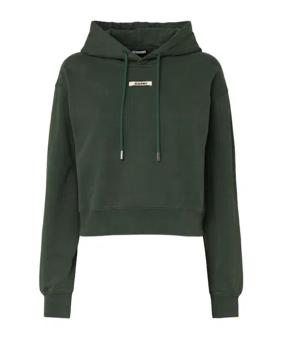 Jacquemus Le Hoodie Gros Grain Hooded Cotton Sweatshirt In Animal Print