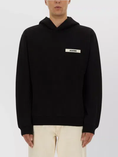 JACQUEMUS HOODED SWEATER RIBBED FINISH