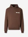 Jacquemus Gros Grain Hooded Sweatshirt In Brown