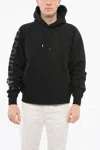 Jacquemus Hooded Typo Sweatshirt With Logoed Sleeve In Black