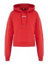 Jacquemus Gros Grain Hooded Sweatshirt In Red