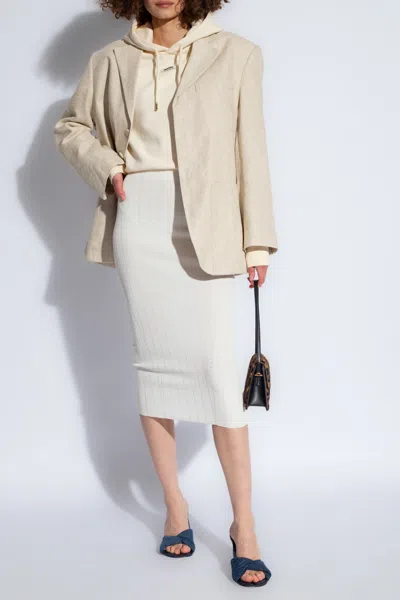 Jacquemus Hoodie With Logo In Cream