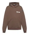 Jacquemus Gros Grain Hooded Sweatshirt In Brown