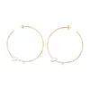 Jacquemus Hoop Earrings With Logo Lettering In Gold