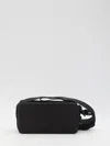 Jacquemus Le Cuerda Horizontal Black Messenger Bag With Logo Lettering Detail In Cotton Man In Black