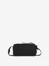 Jacquemus Le Cuerda Horizontal Black Messenger Bag With Logo Lettering Detail In Cotton Man In Black