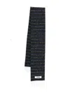 Jacquemus Horizontal Stripes Alpaca And Virgin Wool Scarf In Black