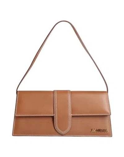 Jacquemus Il Bambino Lungo Woman Handbag Camel Size - Calfskin In Sand
