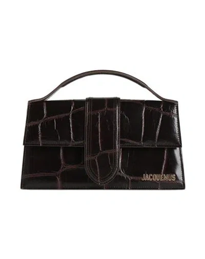 Jacquemus Il Grande Bambino Woman Handbag Dark Brown Size - Leather