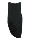 Jacquemus Le Haut Peplo Black Top With Square Neck And Cut-out On The Side In Viscose Blend Woman In Black