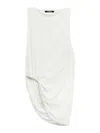 Jacquemus Le Haut Peplo White Top With Square Neck And Cut-out On The Side In Viscose Blend Woman In Blanco