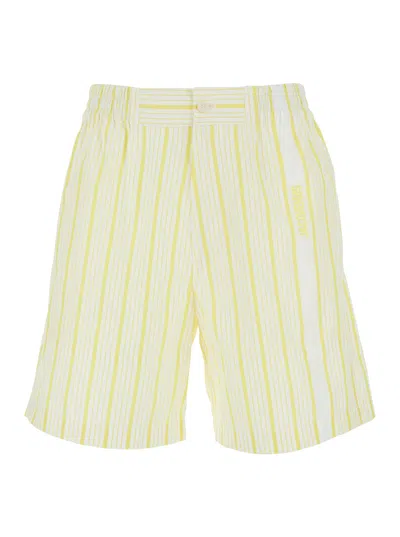 Jacquemus Men Le Short Aloe In Yellow
