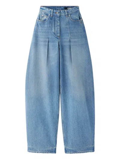 Jacquemus Indigo Denîmes Denim Ovalo Trousers In Blue