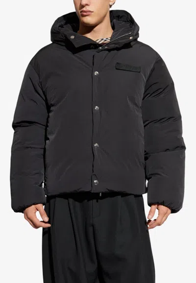 Jacquemus Insulated Hooded Jacket In Black