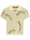 Jacquemus Womens Banana Jacquard Yellow The Marino Banana-print Woven-knitted Polo Top In Yellow