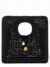 Jacquemus Intricately Woven Raffia Tote Bag With Cut-out Handle In Black