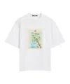 Jacquemus 'le T-shirt Marino' White Crewneck T-shirt With Maxi Print On The Front In White