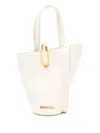 Jacquemus Ivory Bambola Small Bucket Bag In White
