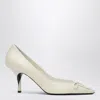 Jacquemus Tourni 80 Python-embossed Leather Pumps In White