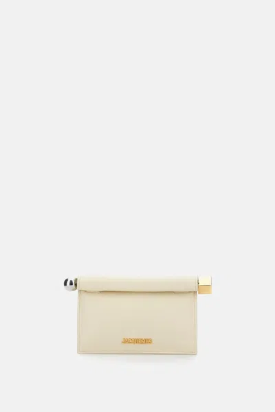 Jacquemus Ivory Rond Carre Clutch In White