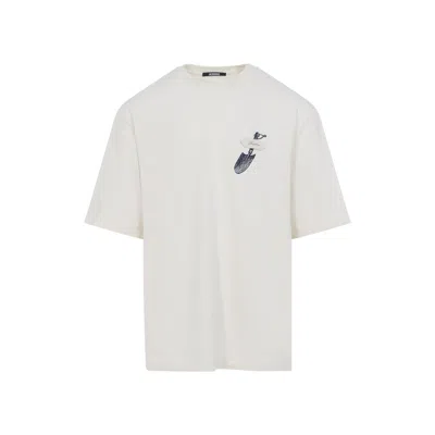 Jacquemus Ivory The Pelle Cotton T-shirt In Gray