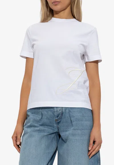 Jacquemus J Crewneck T-shirt In White