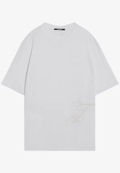 Jacquemus J Embroidered T-shirt In White