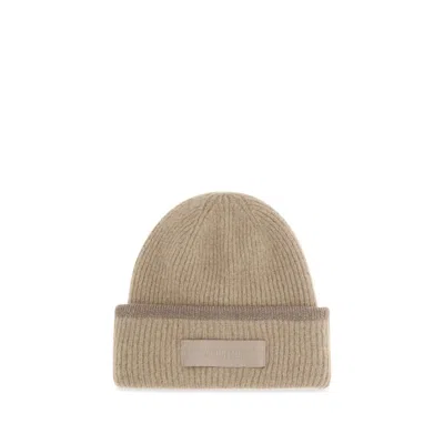 Jacquemus Jaacu00666ak00227150bb Ribbed Alpaca Beanie In Brown