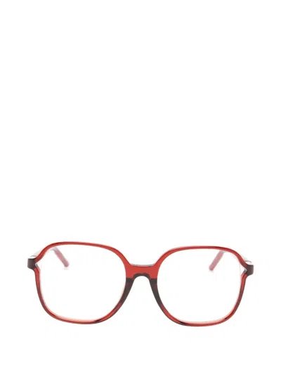 Jacquemus Jac Square-frame Glasses In Red