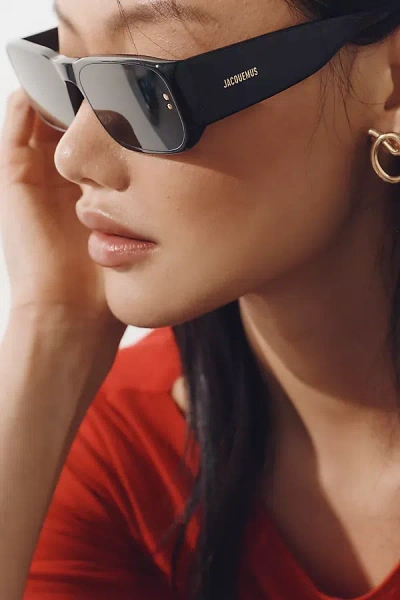 Jacquemus Jac195 Rectangle Sunglasses In Black