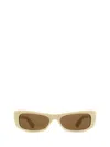 Jacquemus Les Lunettes Capri Rectangular Cat-eye Sunglasses. In Beige