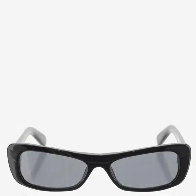 Jacquemus Jac55c1sun Logo-detailed Rectangle Nylon Sunglasses In Transparent