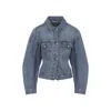 Jacquemus Classic Cotton Denim Jacket With Tailored Hem And Chest Pockets In Blue