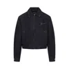 Jacquemus La Veste De-nimes Canevas Blue Jacket With Classic Collar And Logo Lettering On The Front In Denim M In Blue