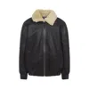 Jacquemus Bomber Jacket With Shearling Collar And Pockets In Brown