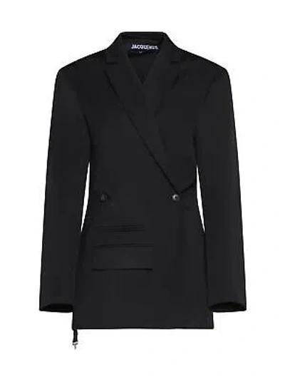 Pre-owned Jacquemus Jacket Dress In Cotton Tibau In Black