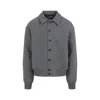 Jacquemus Mens Grey Feltro Pointed-collar Wool Bomber Jacket In Gray